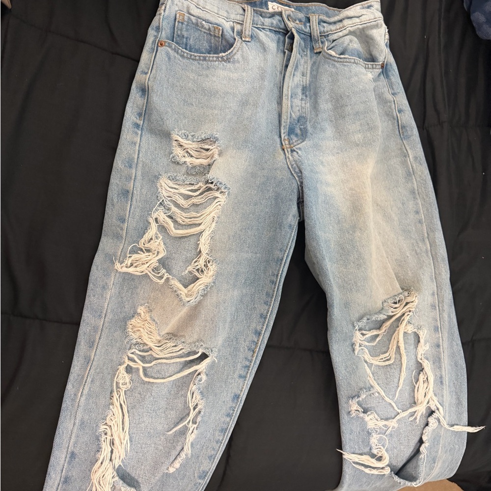 Distressed Light Blue Women's Jeans